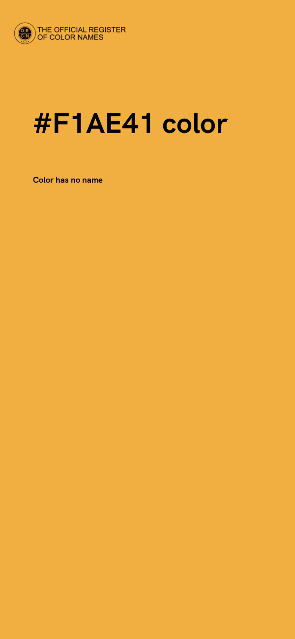 #F1AE41 color image