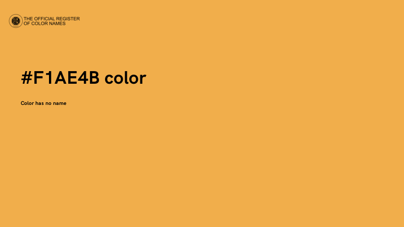 #F1AE4B color image