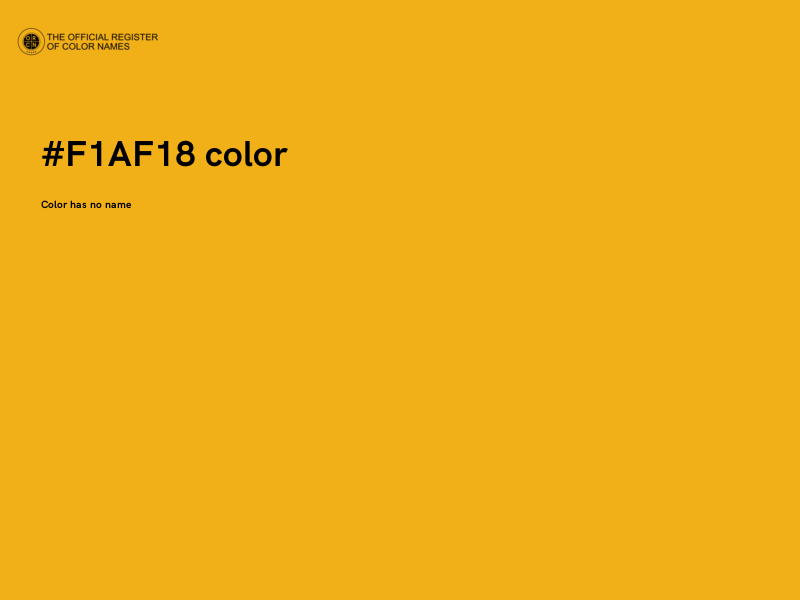 #F1AF18 color image