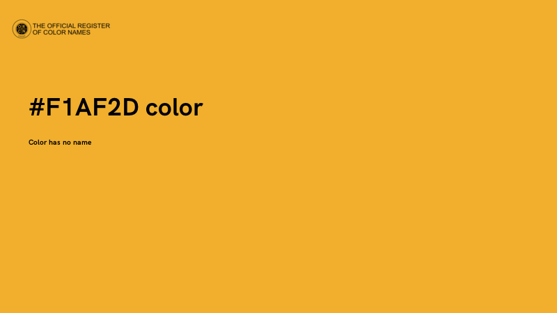 #F1AF2D color image