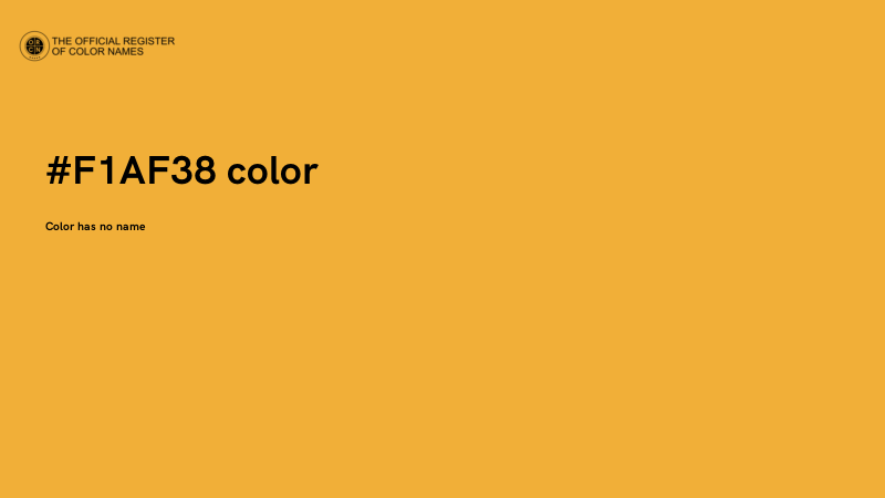#F1AF38 color image