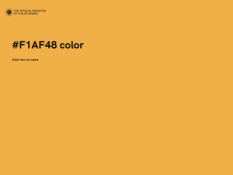 #F1AF48 color image