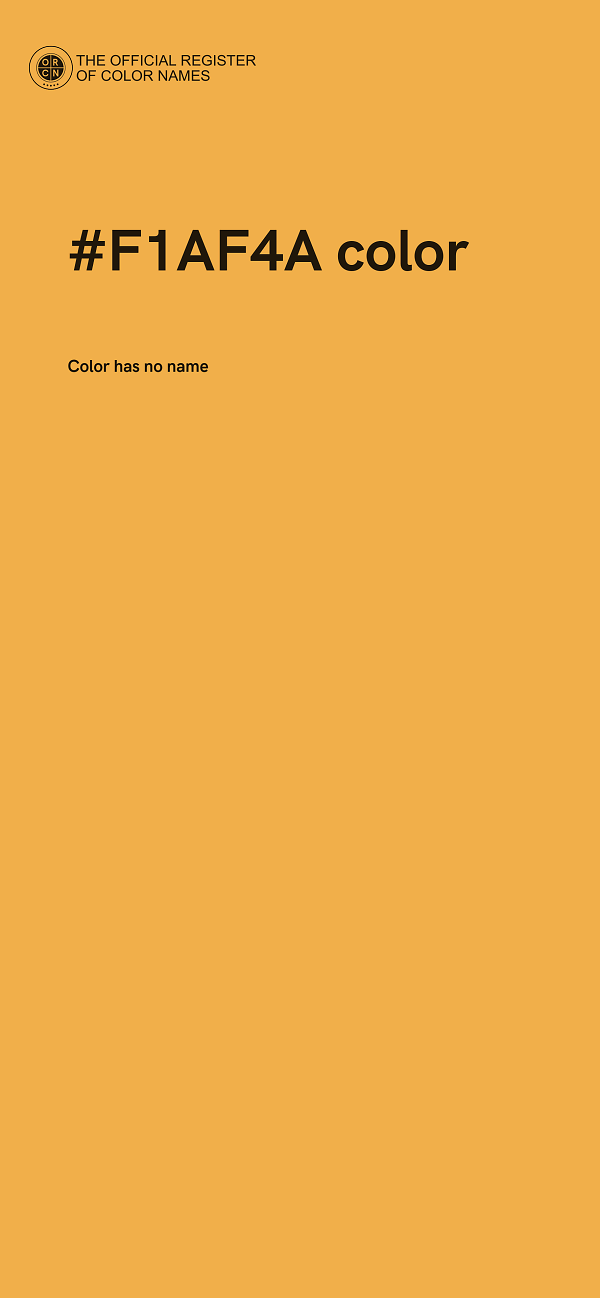 #F1AF4A color image