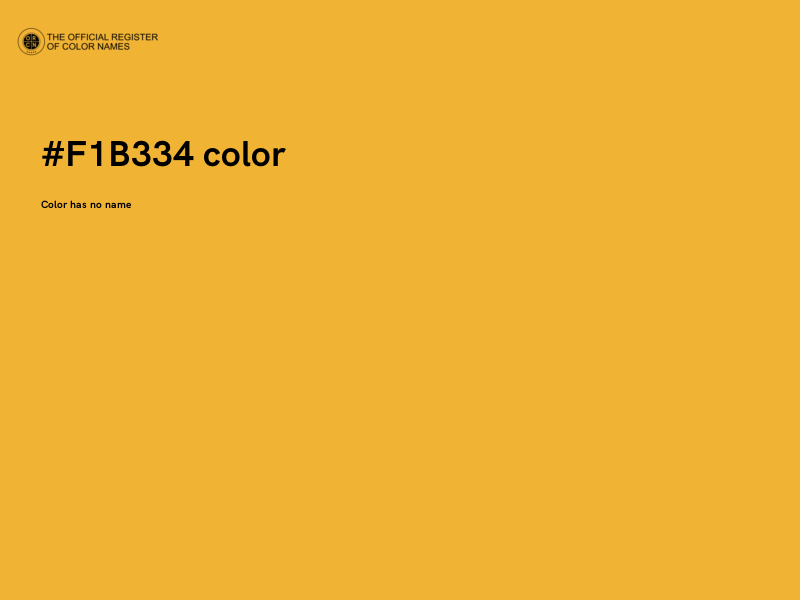 #F1B334 color image