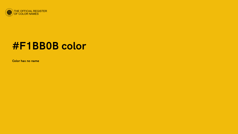 #F1BB0B color image