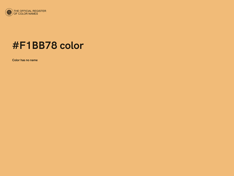 #F1BB78 color image