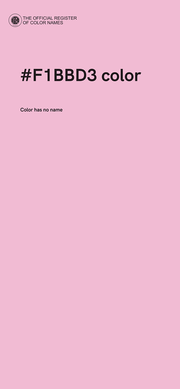 #F1BBD3 color image