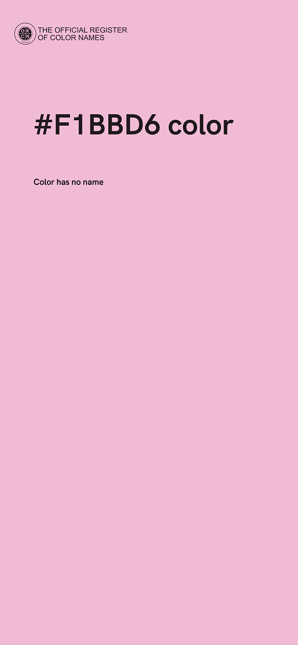 #F1BBD6 color image