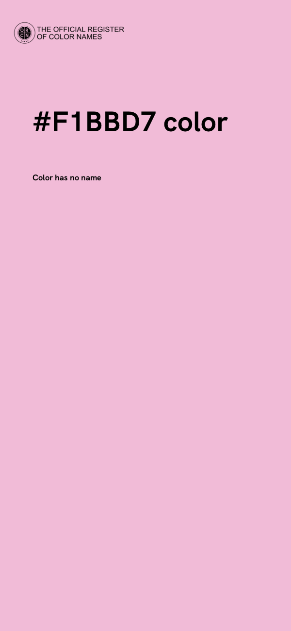 #F1BBD7 color image