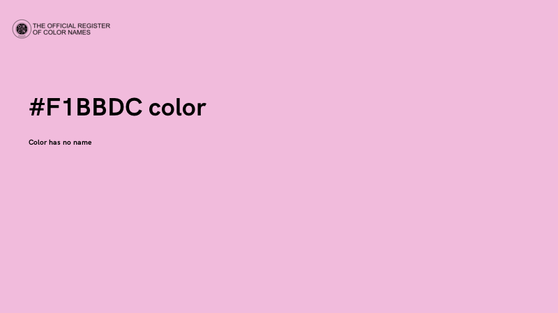 #F1BBDC color image
