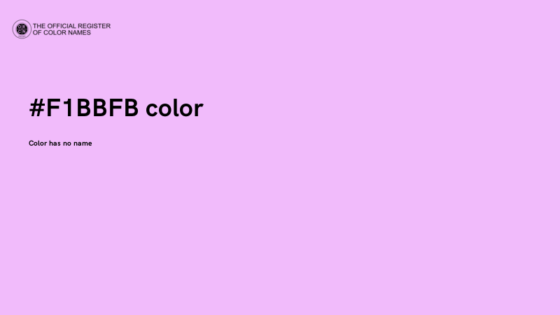 #F1BBFB color image