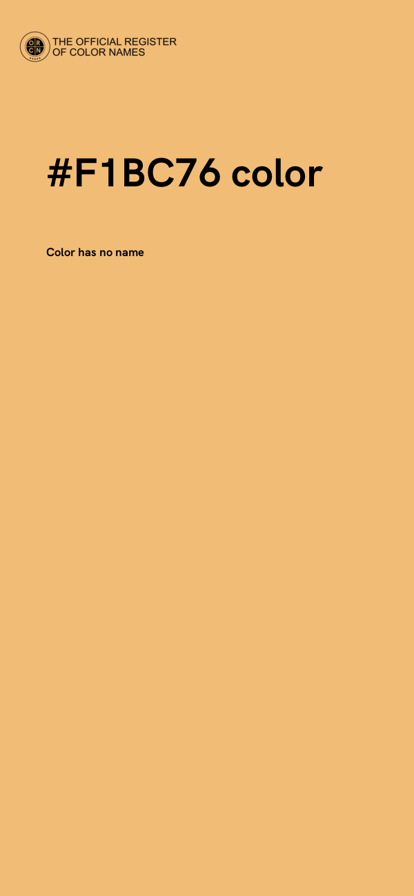 #F1BC76 color image