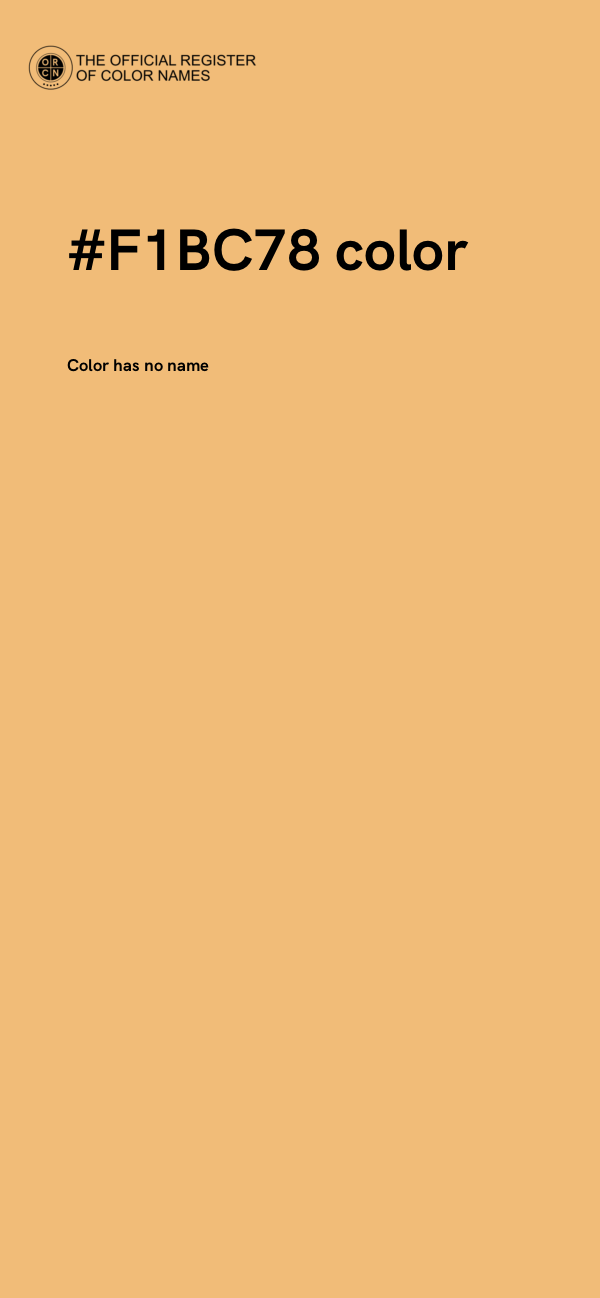 #F1BC78 color image
