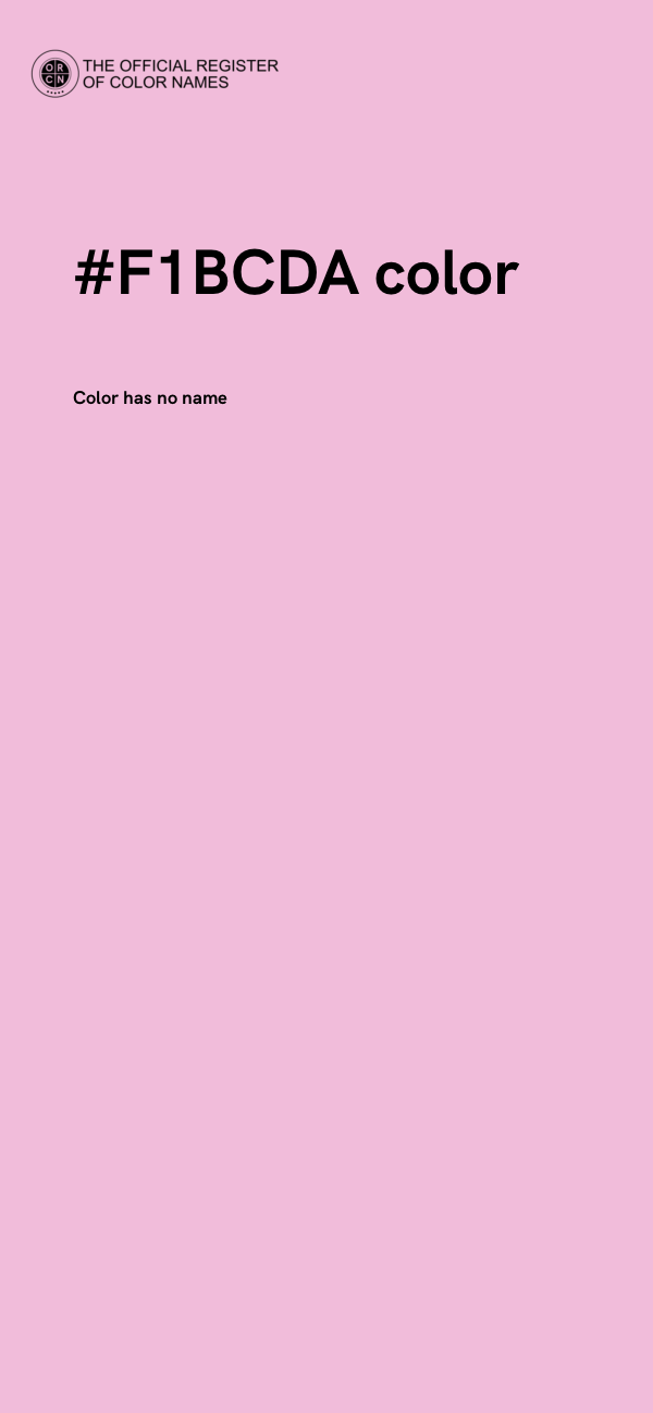 #F1BCDA color image