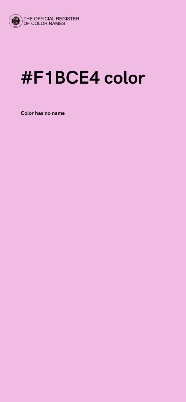 #F1BCE4 color image