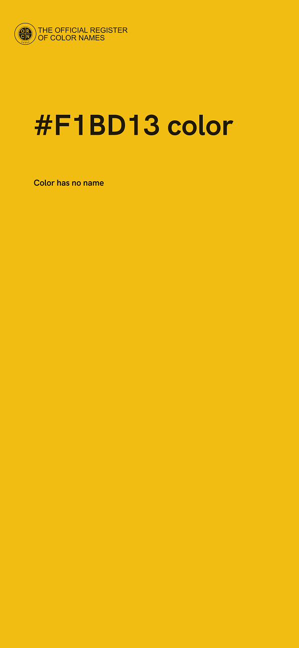 #F1BD13 color image