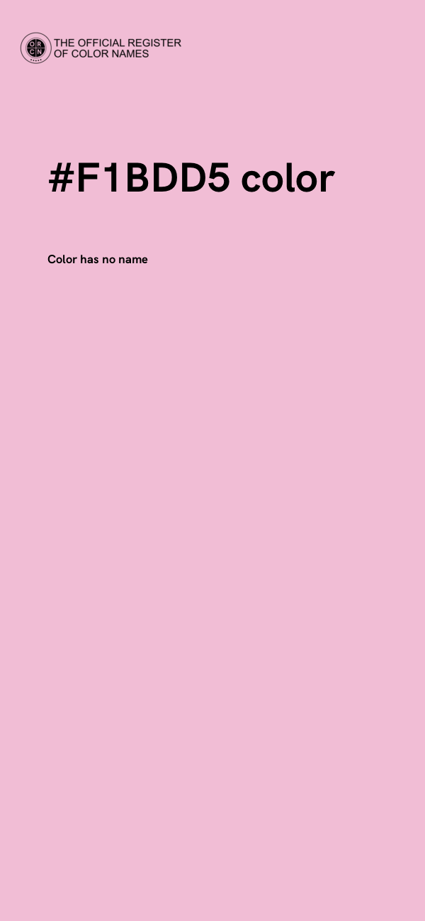 #F1BDD5 color image