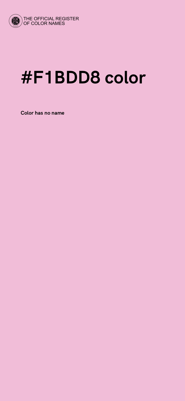 #F1BDD8 color image