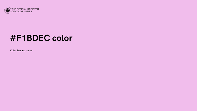 #F1BDEC color image