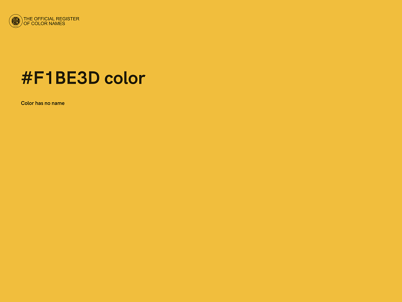#F1BE3D color image