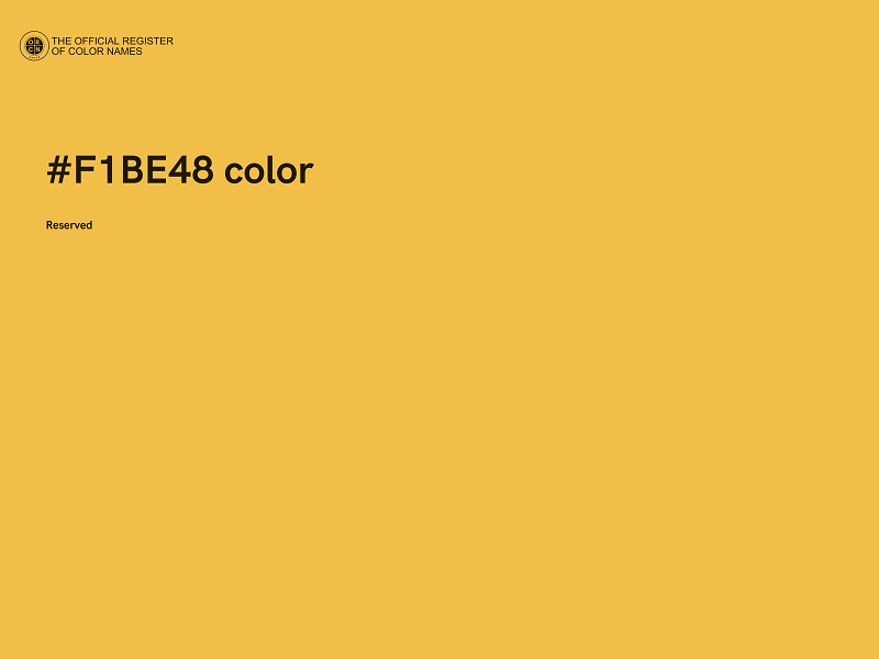 #F1BE48 color image