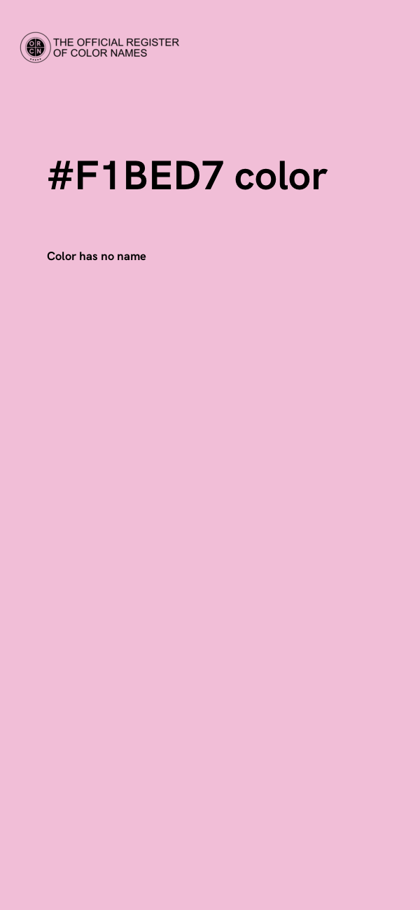 #F1BED7 color image