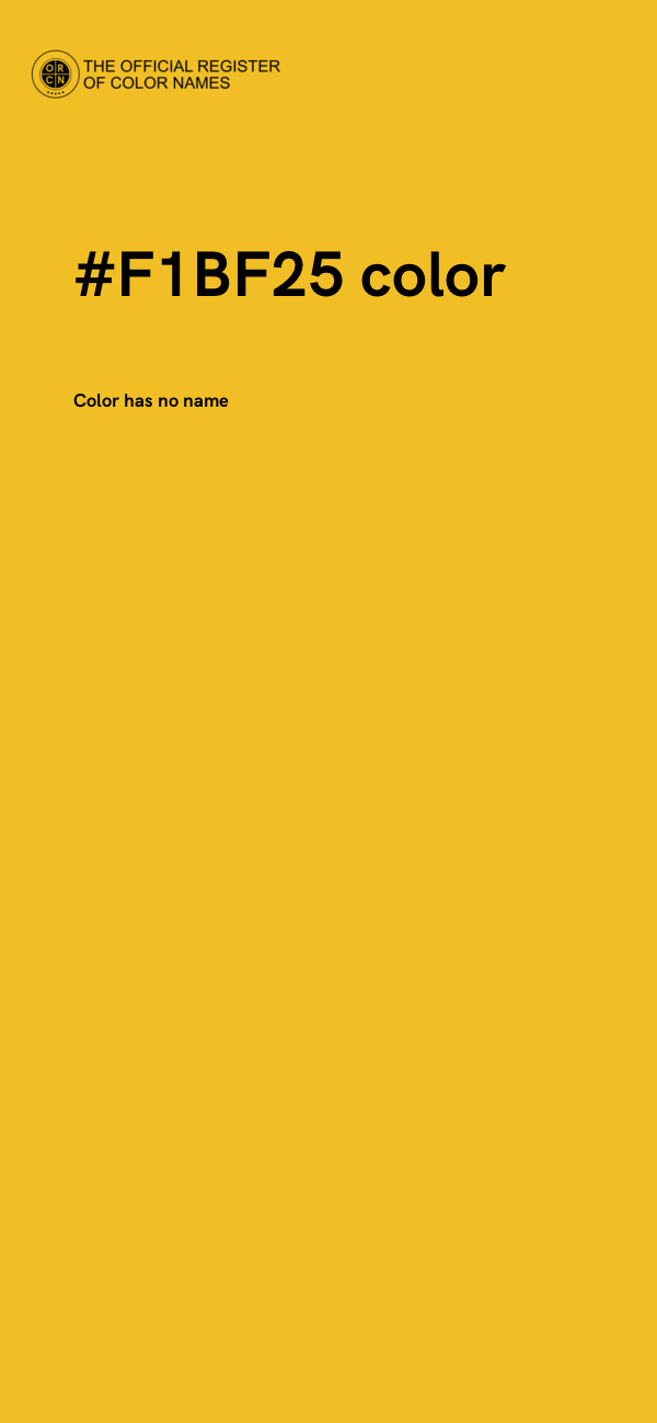 #F1BF25 color image
