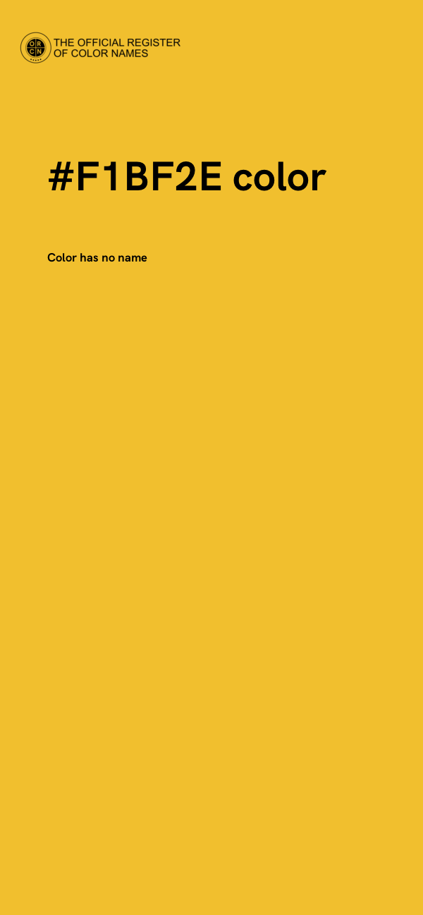 #F1BF2E color image