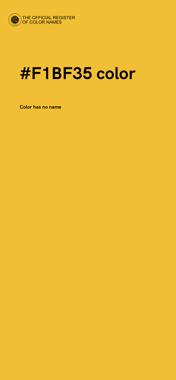 #F1BF35 color image