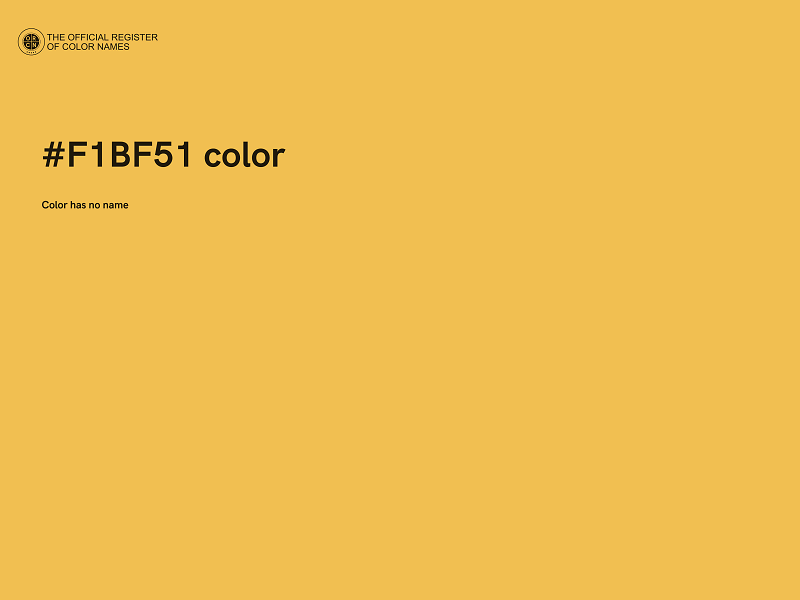 #F1BF51 color image