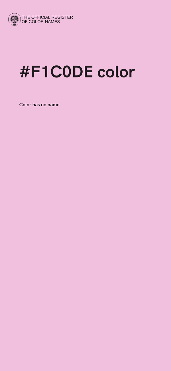 #F1C0DE color image