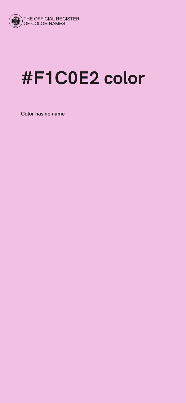 #F1C0E2 color image