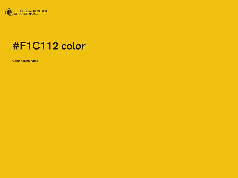 #F1C112 color image