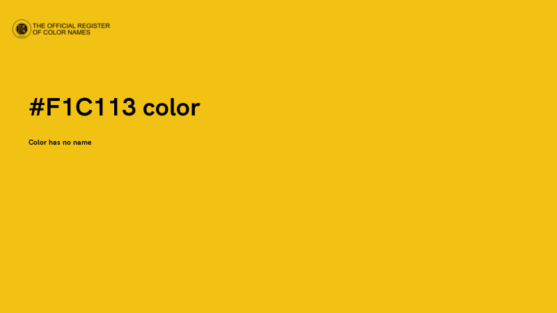 #F1C113 color image