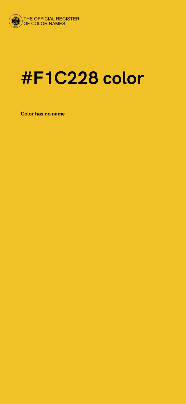 #F1C228 color image