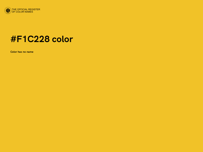 #F1C228 color image