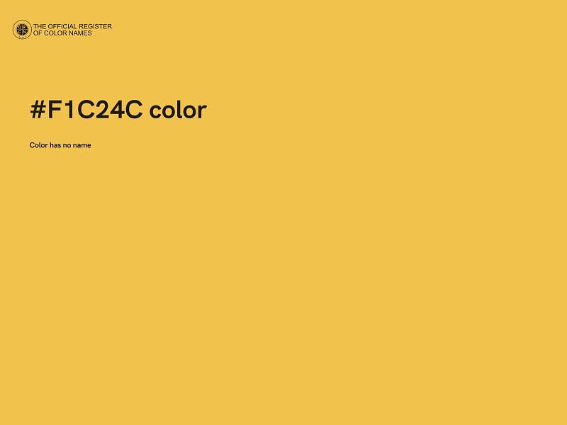 #F1C24C color image