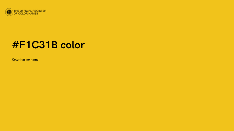 #F1C31B color image