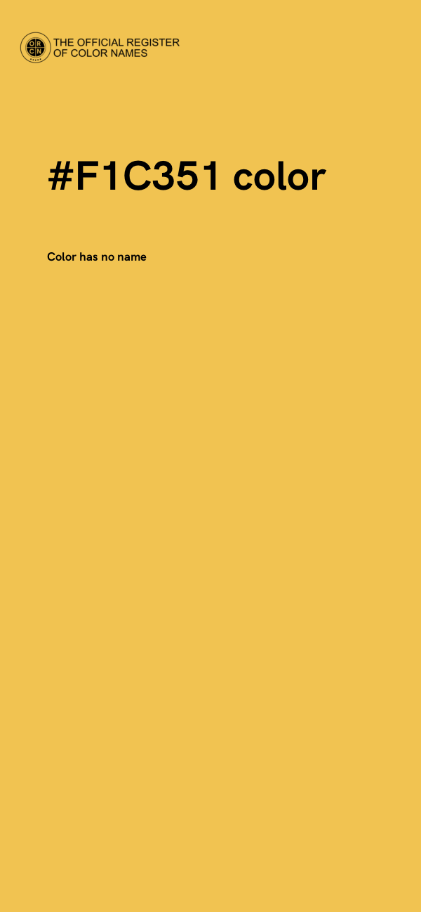#F1C351 color image