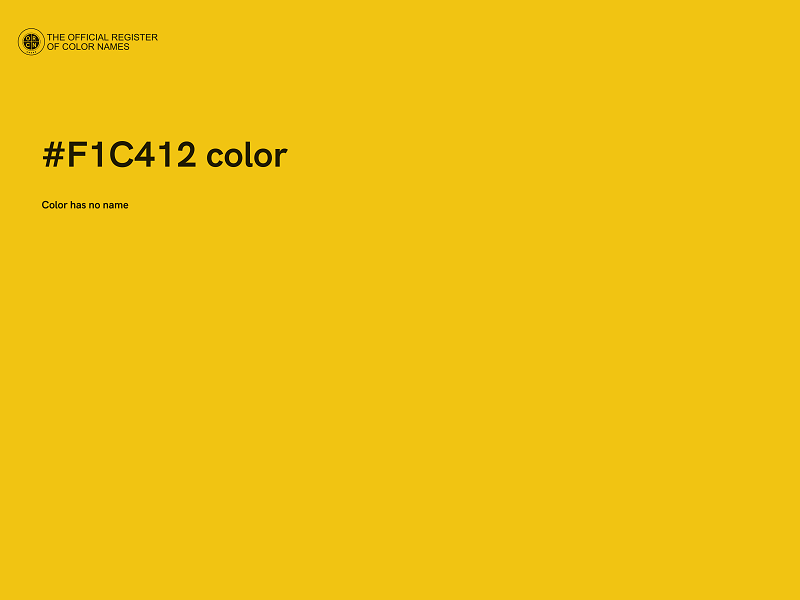 #F1C412 color image