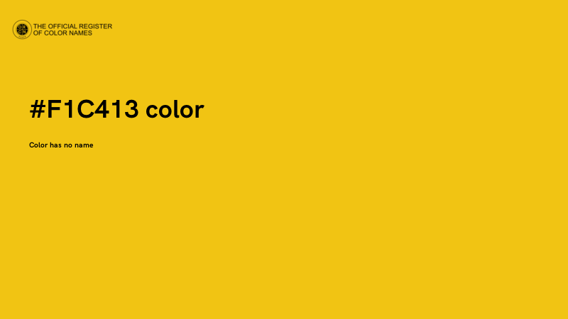 #F1C413 color image