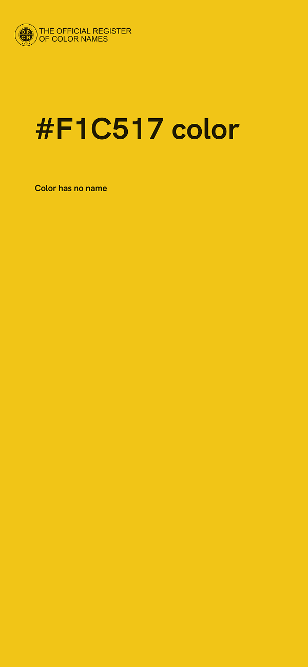 #F1C517 color image