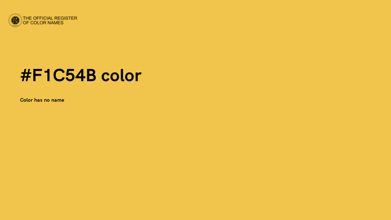 #F1C54B color image