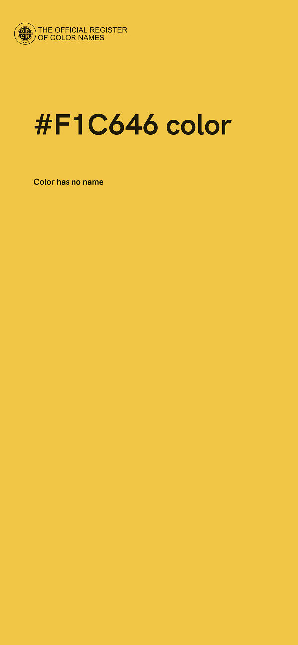 #F1C646 color image