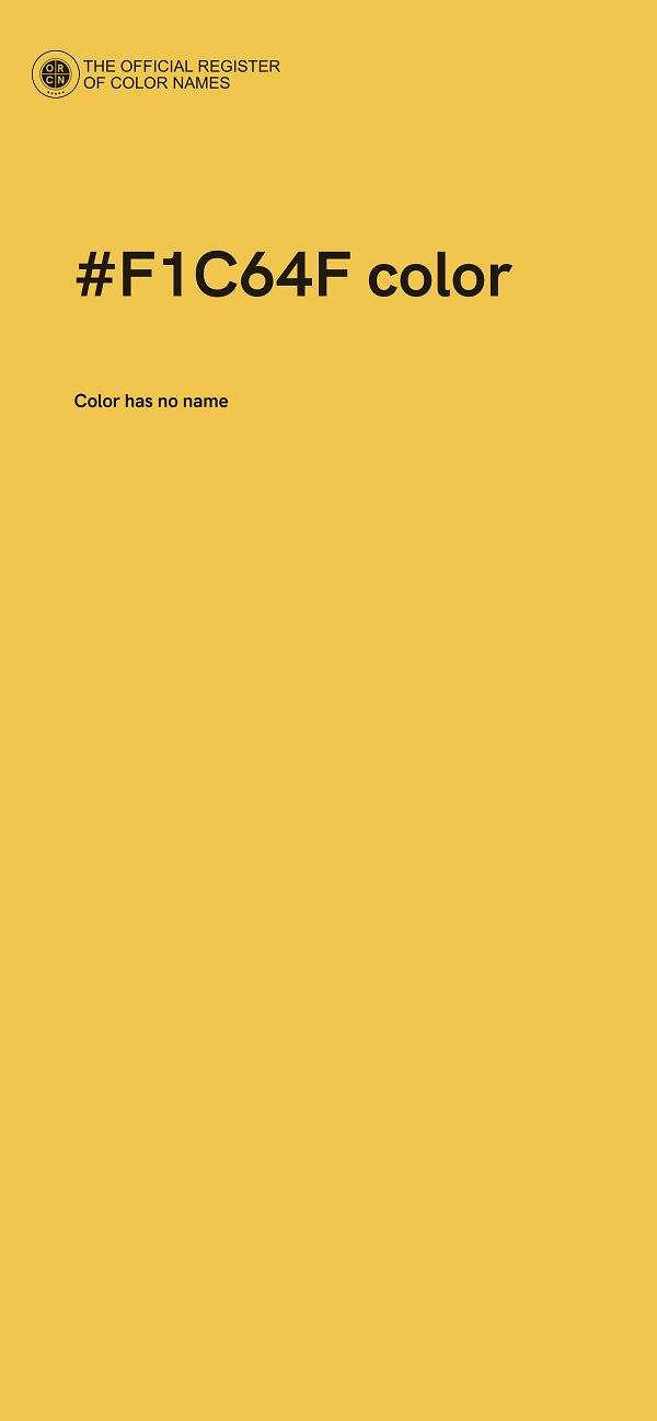 #F1C64F color image