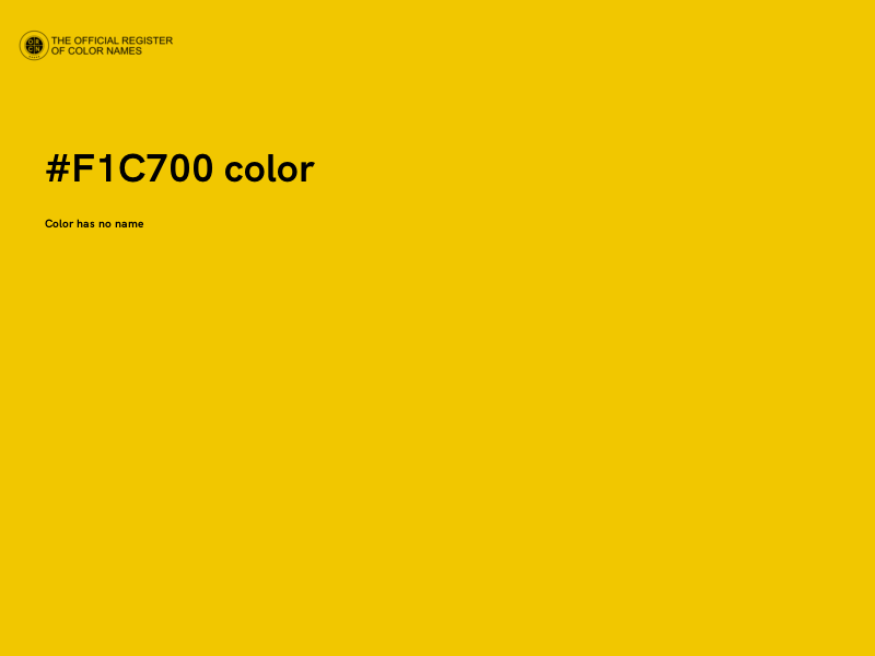 #F1C700 color image