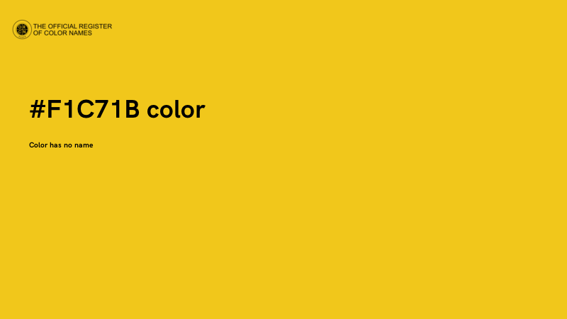#F1C71B color image