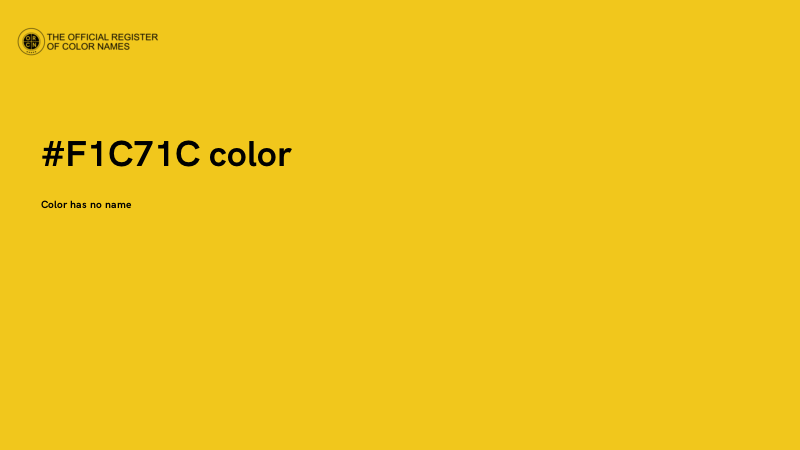 #F1C71C color image