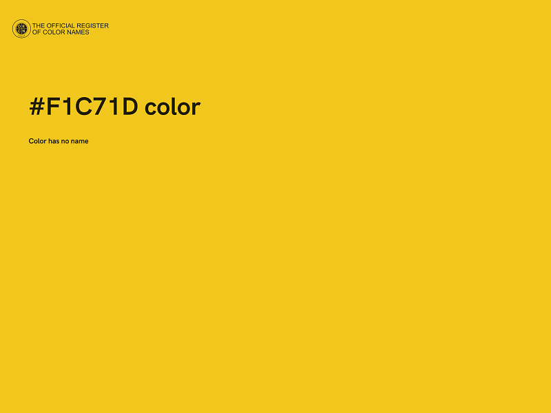 #F1C71D color image