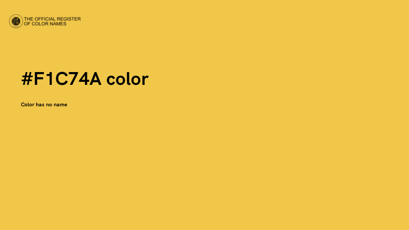 #F1C74A color image